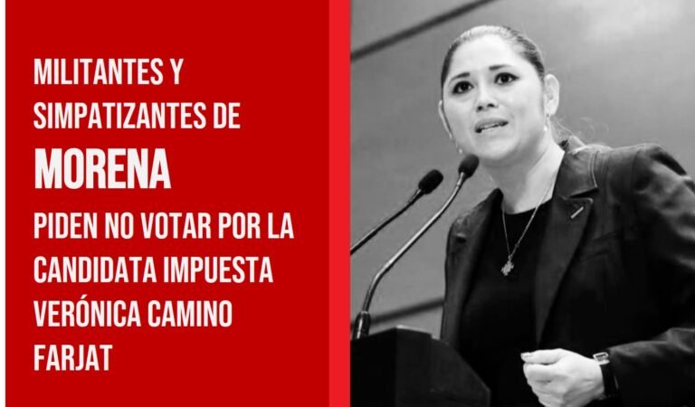Morenistas exhortan a no ser parte del circo del partido y no votar por  “Verónica Camino”