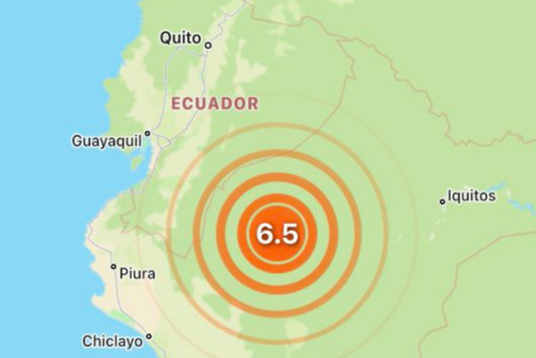 Sismo magnitud 6,8 sacude el Norte de Perú y el Sur de Ecuador