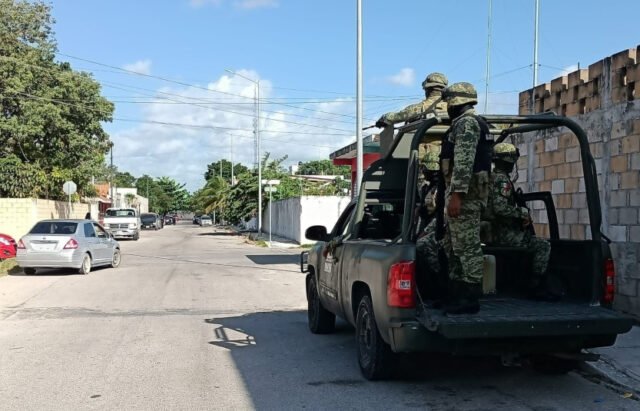 Granada de juguete provoca intenso operativo del Ejército Mexicano en Playa del Carmen