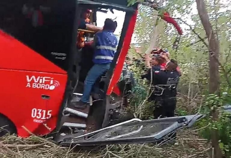 ¡Se sale de la carretera autobús del ADO en la carretera MÉRIDA–CANCÚN!