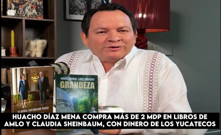 Gobierno de Huacho Díaz Mena gasta 2.3 MDP en libros de AMLO y Claudia Sheinbaum