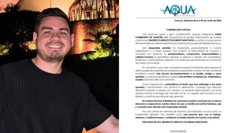Tragedia en Residencial Aqua: joven trabajador pierde la vida tras colapso de estructura en Cancún